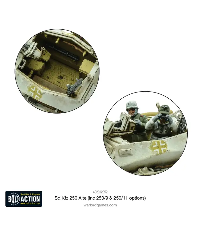 Bolt Action Sd.Kfz 250 (Alte) half-track (250/1, 250/9 & 250/11 variants)