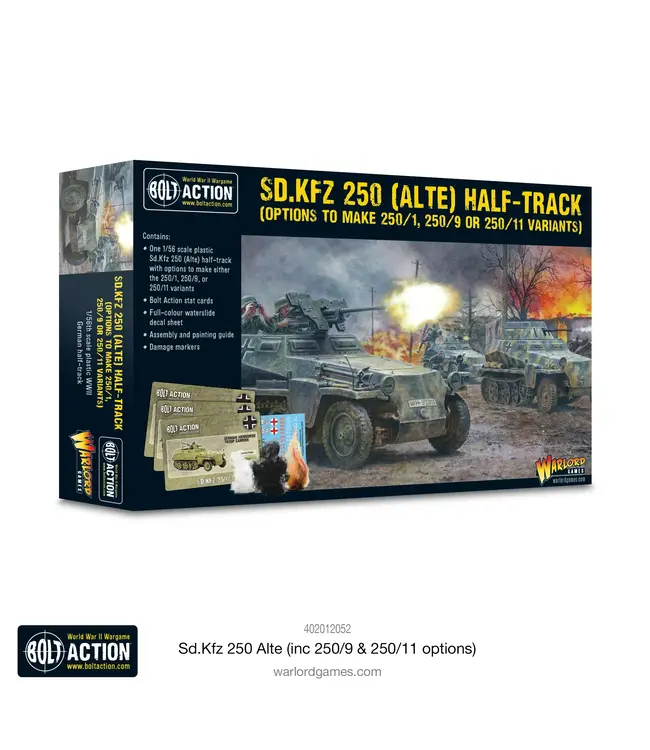 Bolt Action Sd.Kfz 250 (Alte) half-track (250/1, 250/9 & 250/11 variants)