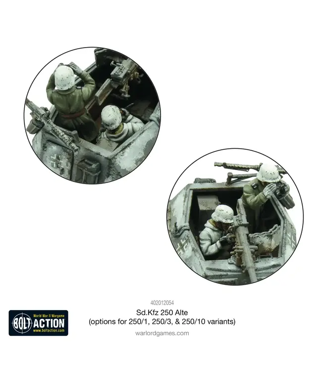 Bolt Action Sd.Kfz 250 (Alte) half-track (250/1, 250/3 or 250/10 variants)