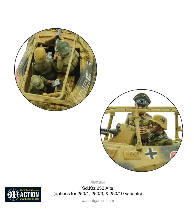 Bolt Action Sd.Kfz 250 (Alte) half-track (250/1, 250/3 or 250/10 variants)