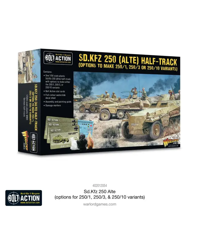 Bolt Action Sd.Kfz 250 (Alte) half-track (250/1, 250/3 or 250/10 variants)