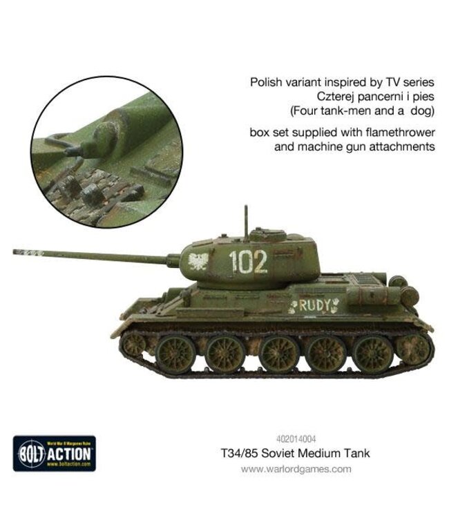 Bolt Action T34/85 Medium Tank