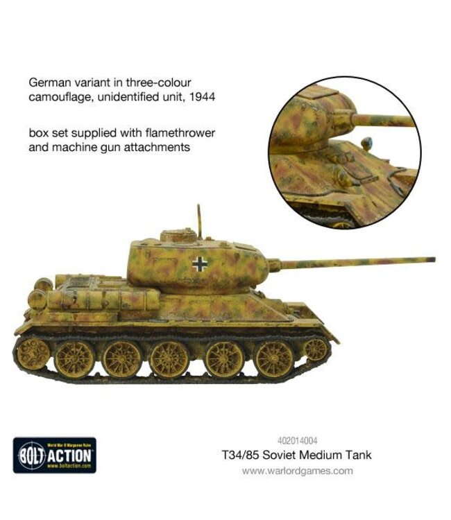 Bolt Action T34/85 Medium Tank