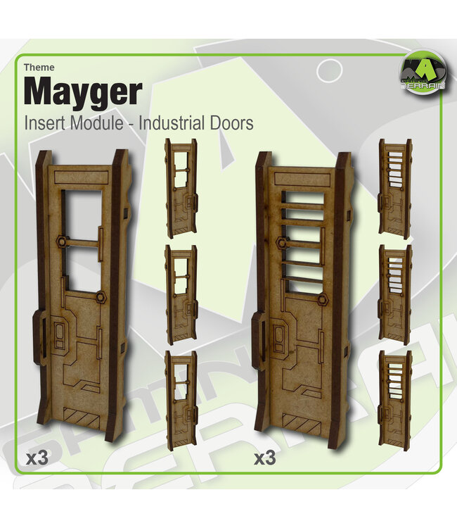 MAD Gaming Terrain MR Basic Module Insert - Industrial Doors