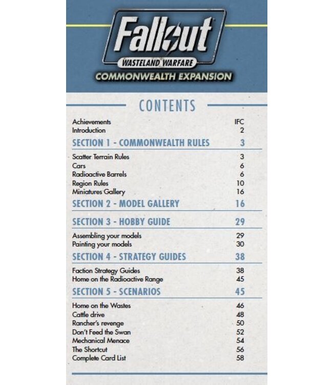 Fallout Fallout: Wasteland Warfare - Accessories: The Commonwealth Rules Expansion