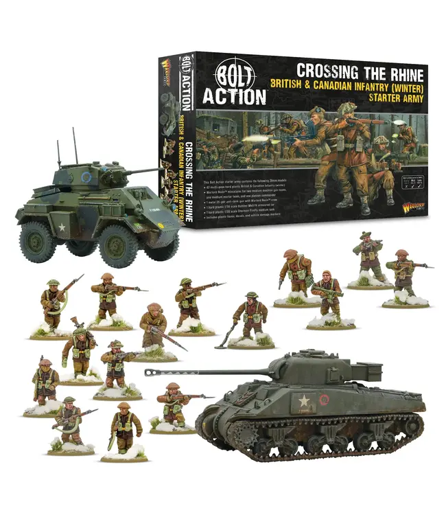 Bolt Action British & Canadian Infantry (Winter) Starter Army "Crossing The Rhine"