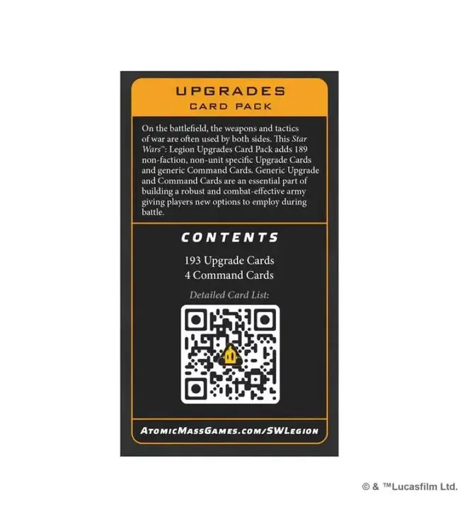 Star Wars Legion Star Wars: Legion - Upgrades Card Pack