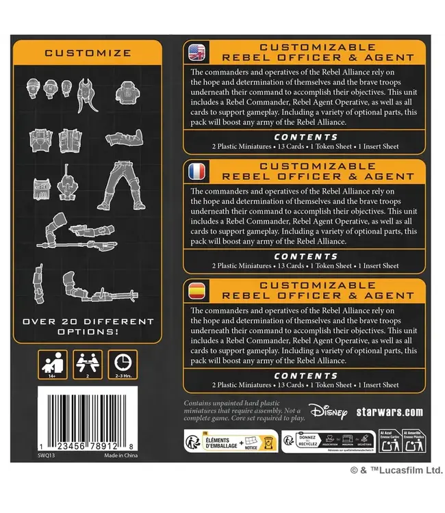 Star Wars Legion Star Wars: Legion - Customisable Rebel Officer & Agent