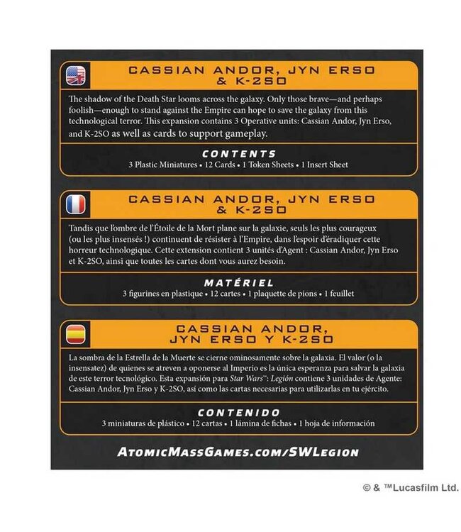 Star Wars Legion Star Wars: Legion - Cassian Andor, Jyn Erso & K-2SO