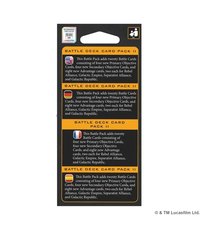 Star Wars Legion Star Wars: Legion - Battle Deck Card Pack II
