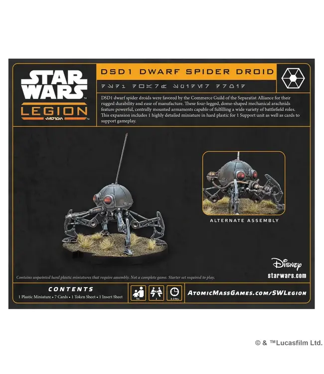 Star Wars Legion Star Wars: Legion – DSD1 Dwarf Spider Droid