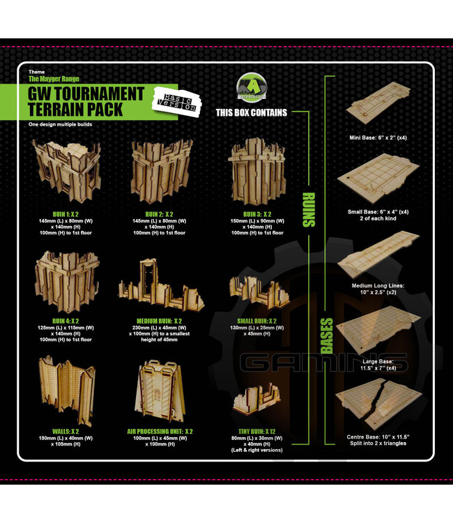 MAD Gaming Terrain GW Style Tournament Terrain Pack V1 2026
