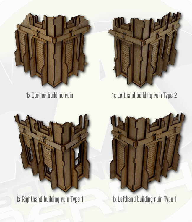 MAD Gaming Terrain GW Style Tournament Style Ruin Buildings Pack (June2026)
