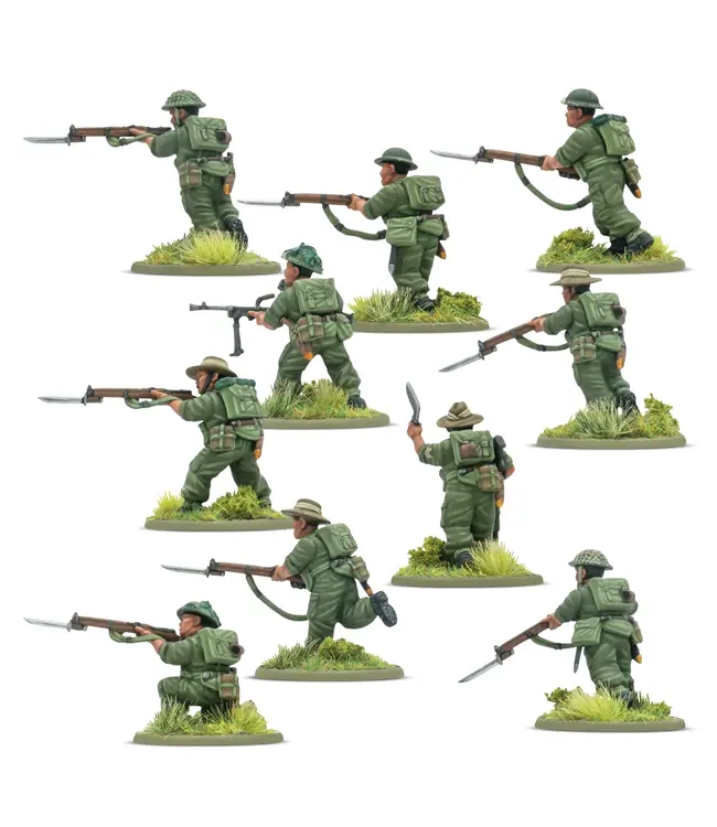 Bolt Action Gurkha infantry platoon