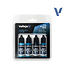 Vallejo True Metallic Metal True Metallic Metal Paint Set - Sapphire Blue (x4 Colours)