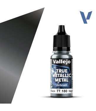 Vallejo True Metallic Metal True Metallic Metal Airbrush Obsidian Black 18ml