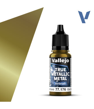 Vallejo True Metallic Metal True Metallic Metal Airbrush Greenish Gold 18ml