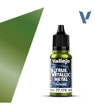Vallejo True Metallic Metal True Metallic Metal Airbrush Amber Green 18ml