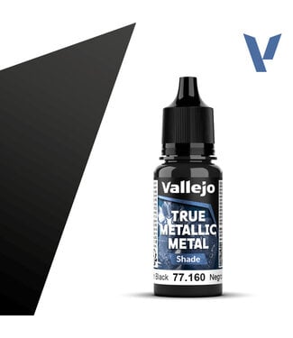 Vallejo True Metallic Metal True Metallic Metal Shade Obsidian Black 18ml