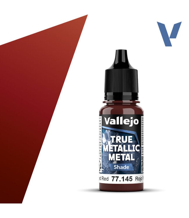 Vallejo True Metallic Metal True Metallic Metal Shade Forged Red 18ml