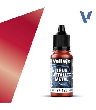 Vallejo True Metallic Metal True Metallic Metal Base Ruby Red 18ml
