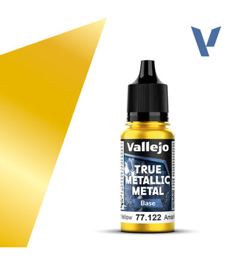 Vallejo True Metallic Metal True Metallic Metal Base Radiant Yellow 18ml