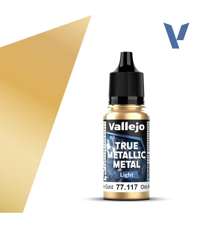 Vallejo True Metallic Metal True Metallic Metal Light Arcane Gold 18ml