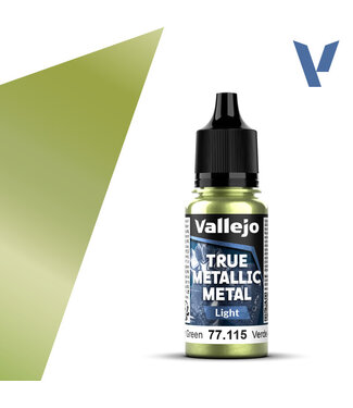 Vallejo True Metallic Metal True Metallic Metal Light Amber Green 18ml