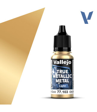 Vallejo True Metallic Metal True Metallic Metal Light Imperial Gold 18ml