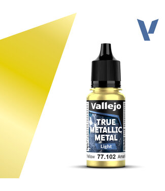 Vallejo True Metallic Metal True Metallic Metal Light Radiant Yellow 18ml