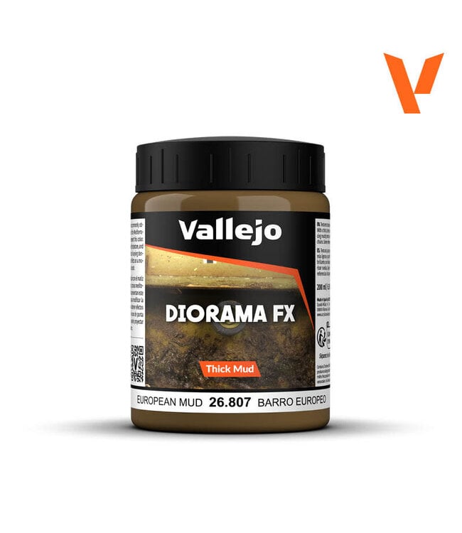 Water and Stone Effects Vallejo Weathering Effects 200ml - European Thick Mud