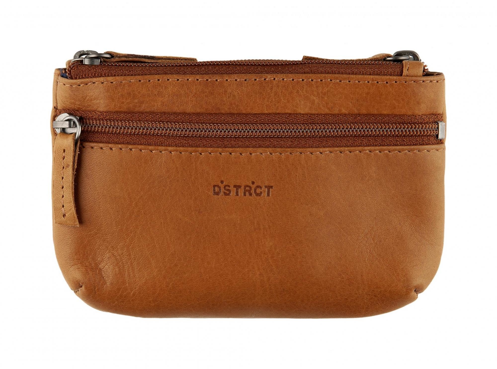 District District Wax Lane Portemonnee Keycase Cognac