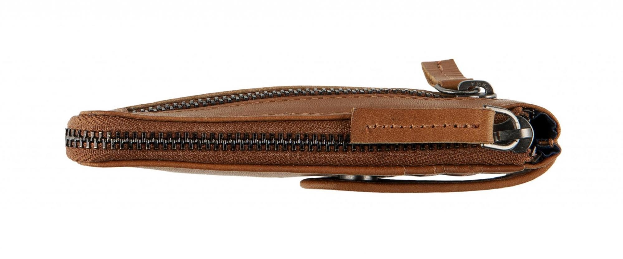 District District Wax Lane Portemonnee Keycase Cognac