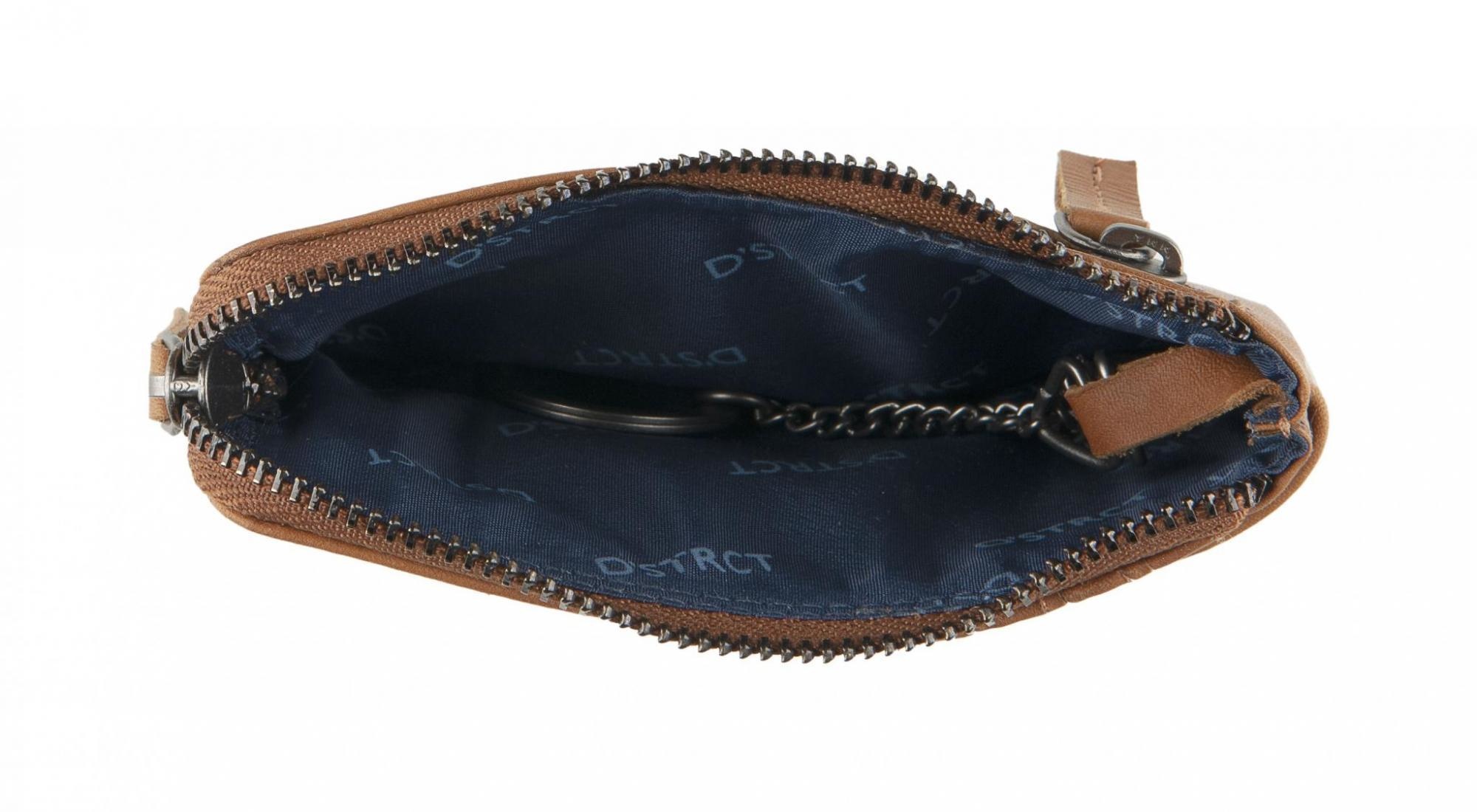 District District Wax Lane Portemonnee Keycase Cognac