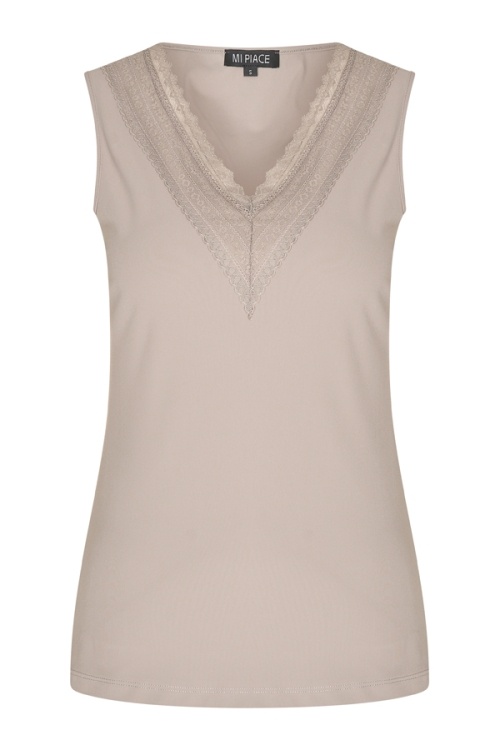 Mi Piace Mi Piace Travel Hemd Kant Taupe (XS t/m XXL)