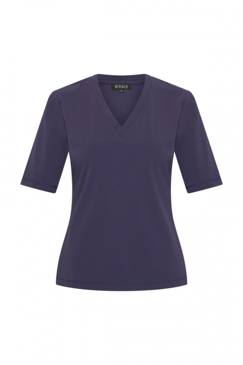 Mi Piace Mi Piace Travel T-shirt V Hals Dark Blue (XS t/m XXL)