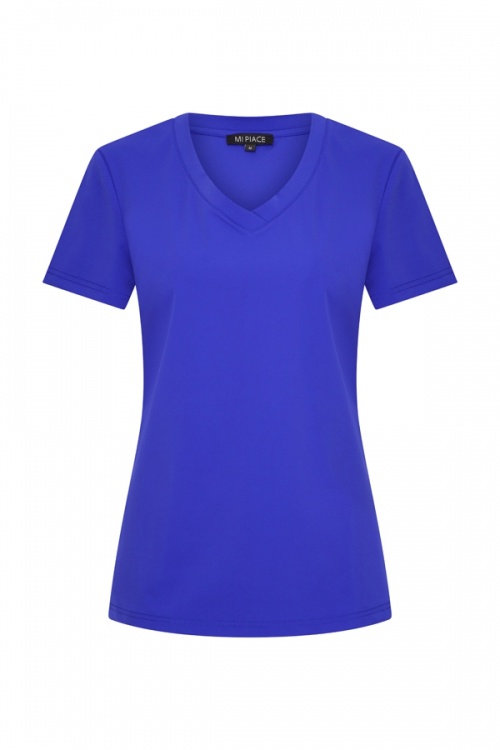 Mi Piace Mi Piace Travel T-shirt V Hals Kobalt (XS t/m XXL)