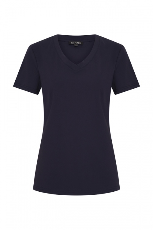 Mi Piace Mi Piace Travel T-shirt V Hals Dark Blue (XS t/m XXL)