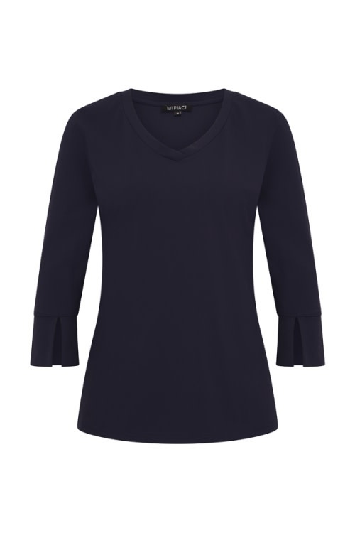 Mi Piace Mi Piace Travel Top 3/4 Mouw Dark Blue (XS t/m XXL)