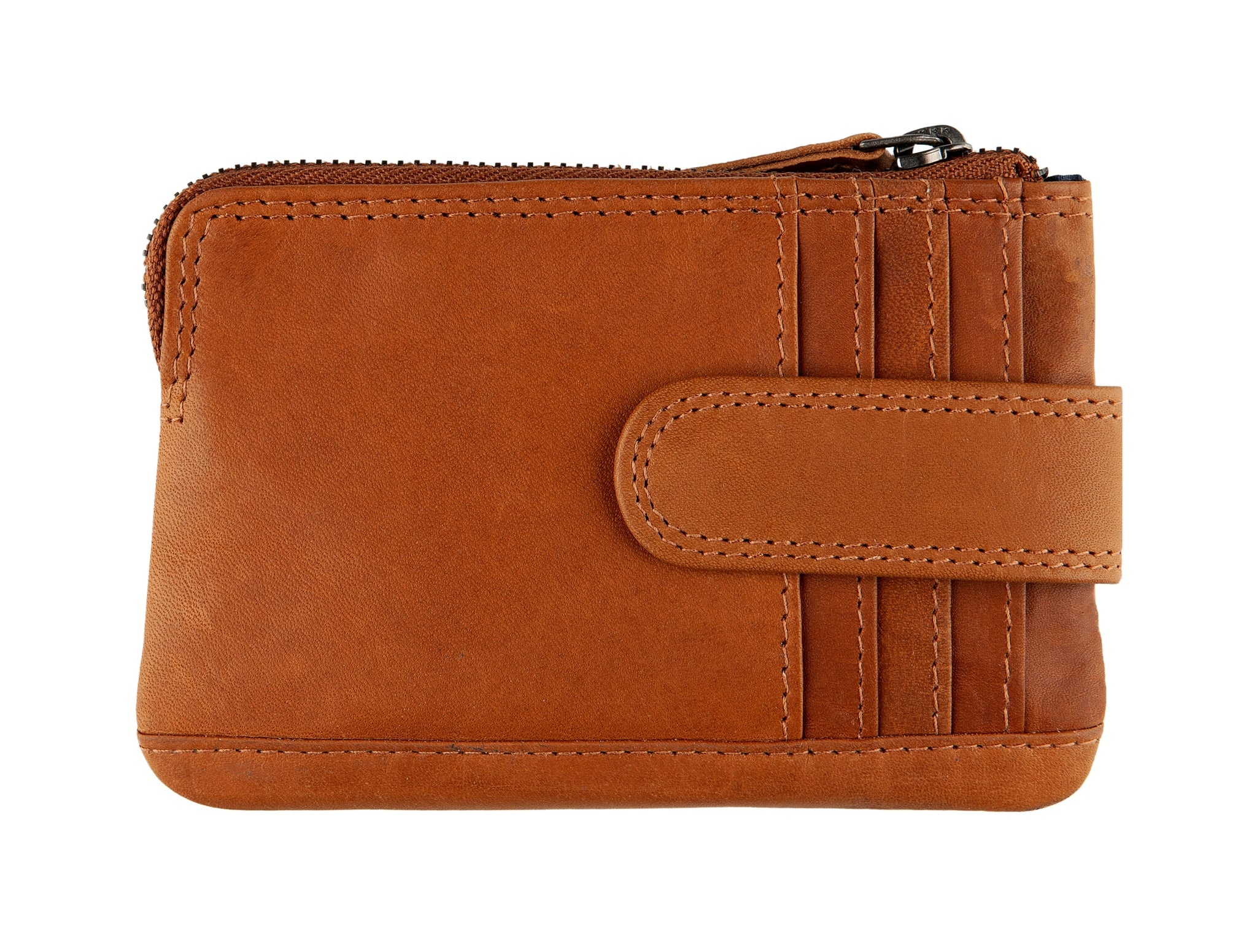 District DSTRCT Wax Lane Portemonnee Keycase cc Holder Cognac