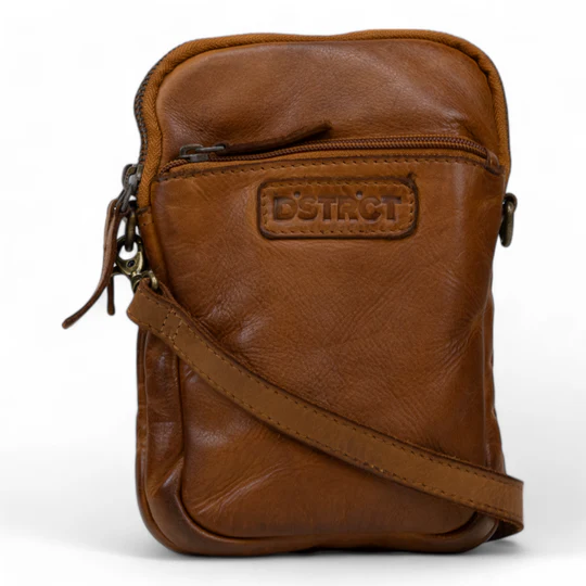District District Schoudertas Telefoontasje Harrington Road Cognac