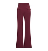 Mi Piace Mi Piace Travel Broek Straight Burgundy (XS t/m XXL)