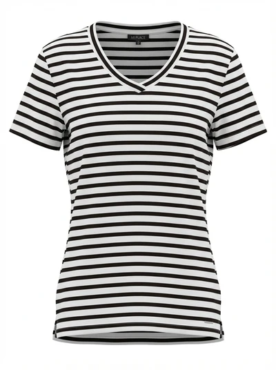 Mi Piace Mi Piace Travel T-shirt V Hals Dark Blue STRIPE  (XS t/m XXL)