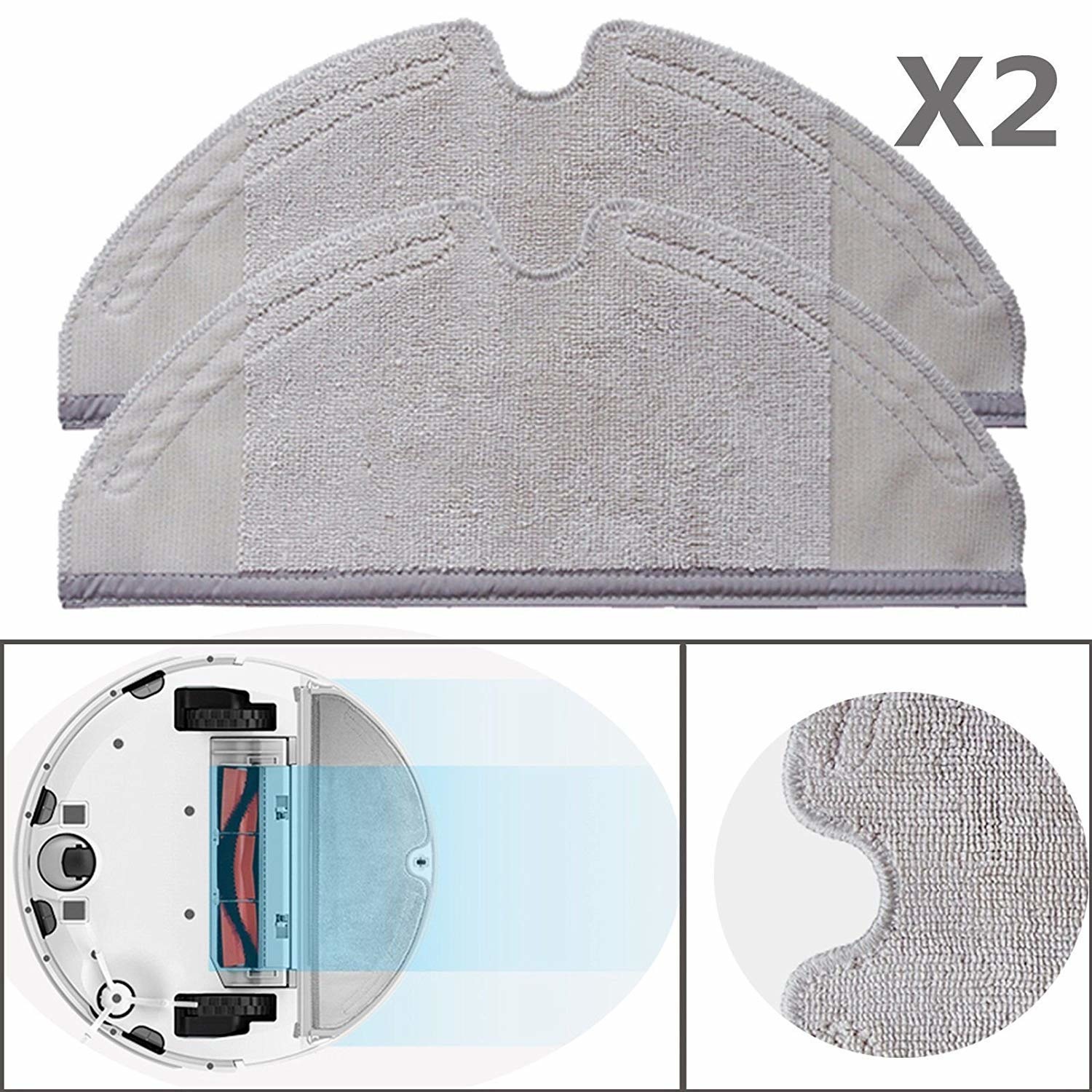 2x mop roborock S50/S55/S6/S5MAX Robocleaners