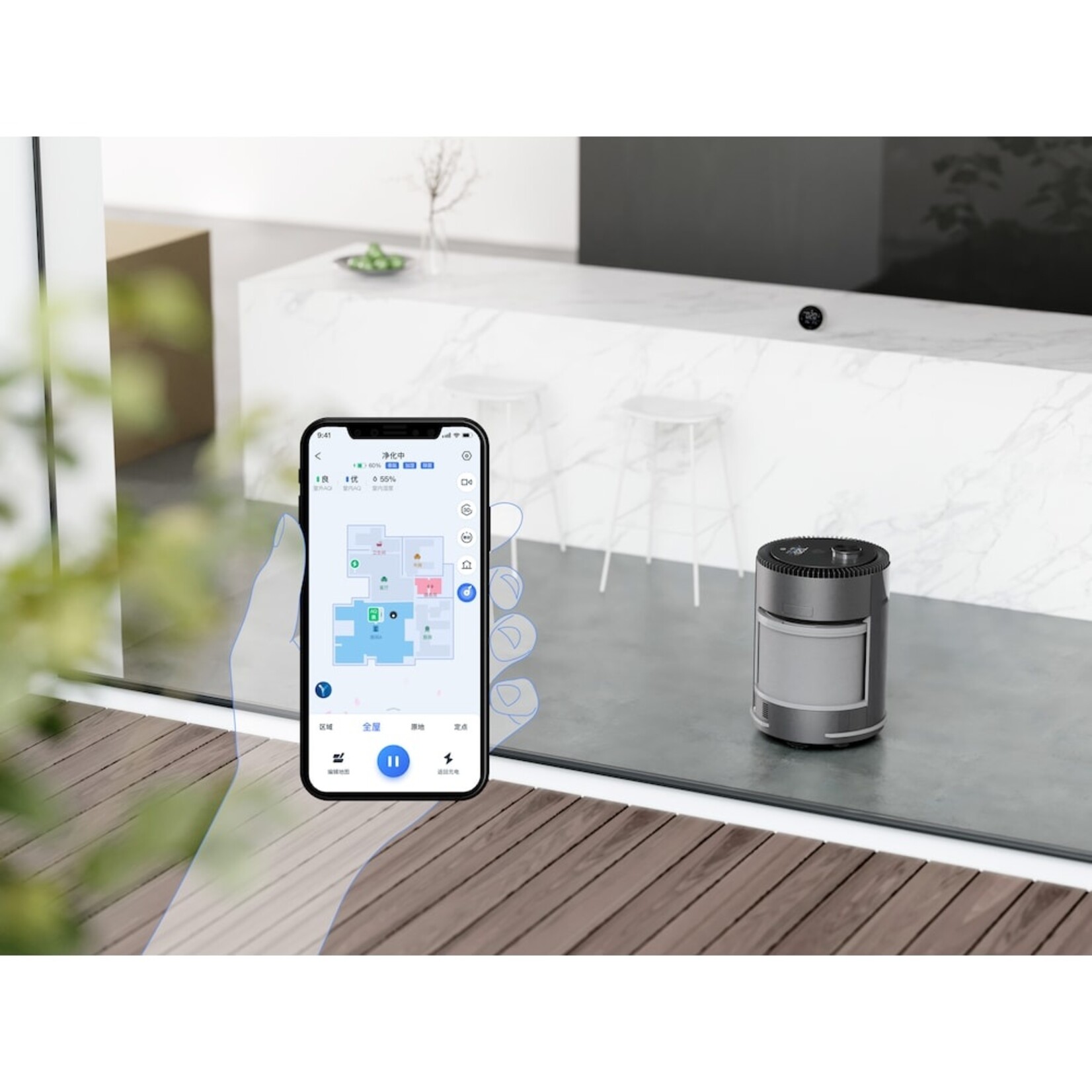 Ecovacs Airbot Z1 Noir premium robot de purification