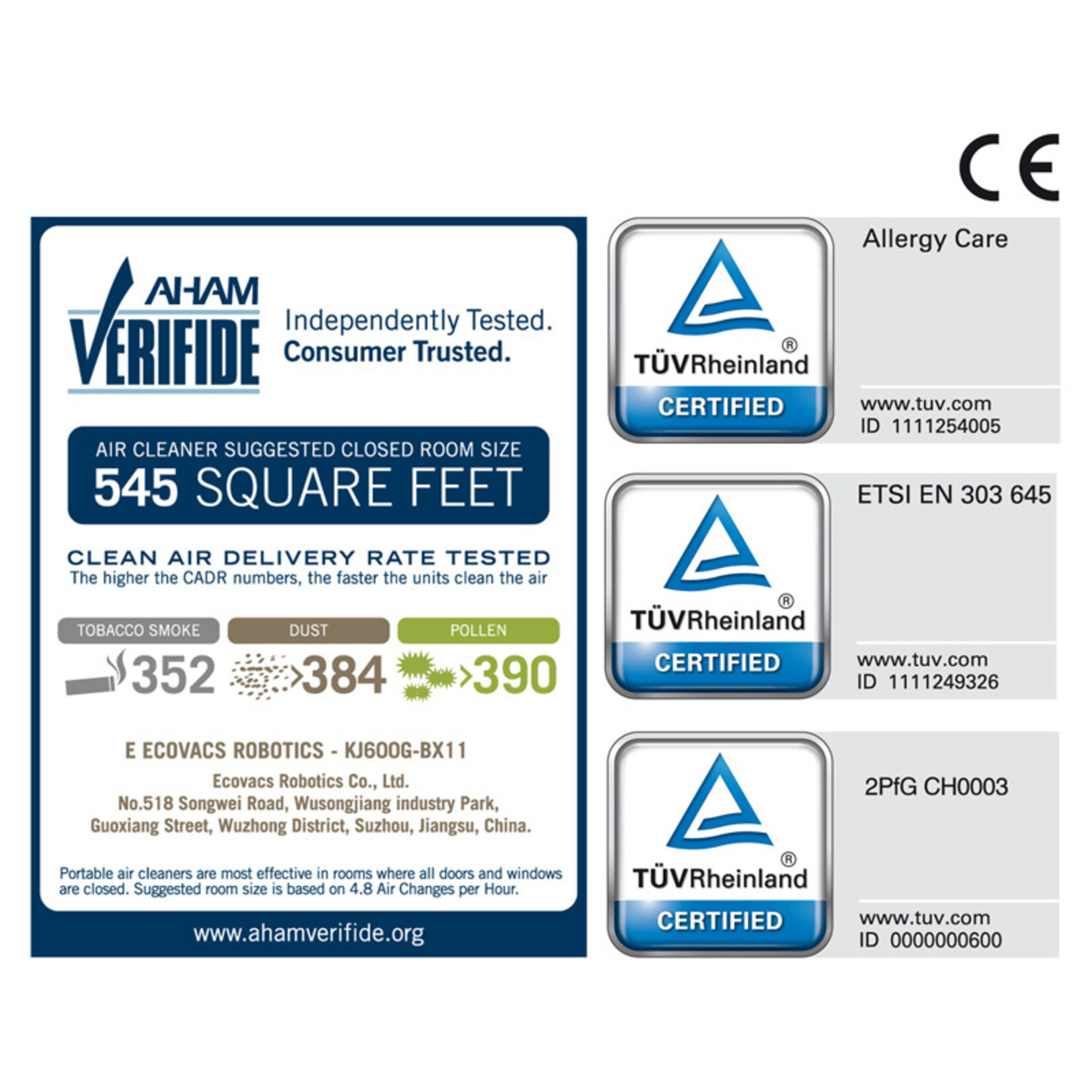 ECOVACS AIRBOT Z1 Premium luchtzuiveringsrobot