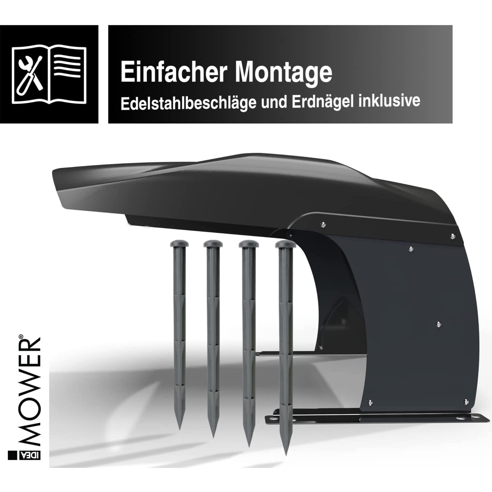 Ideamower Abri de pluie IDEA MOWER Vader NaviMow Garage Black H serie