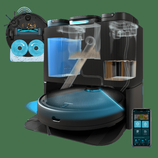 Robot Aspirador Cecotec con base Conga 11090 Spin Revolution Home&Wash -  Aspiradores Robot - Aspiradores - Pequeño Electrodoméstico 