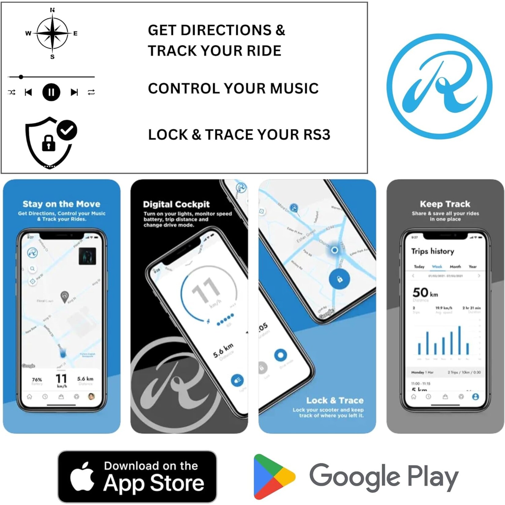 Riley foldable scooter RS3