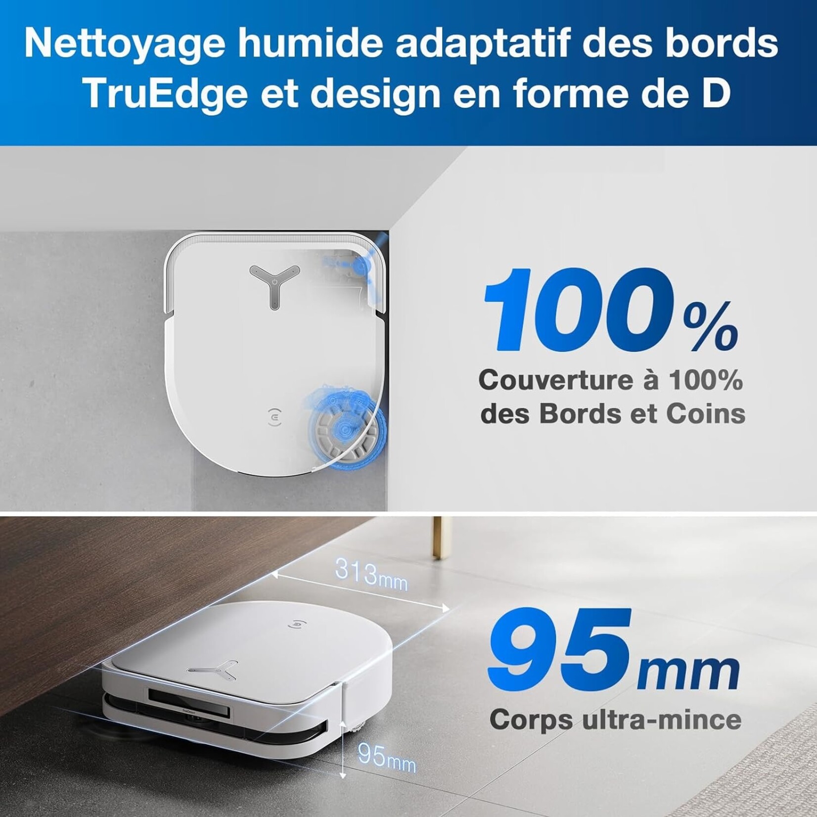 Ecovacs  Ecovacs Deebot X5 combi Blanc